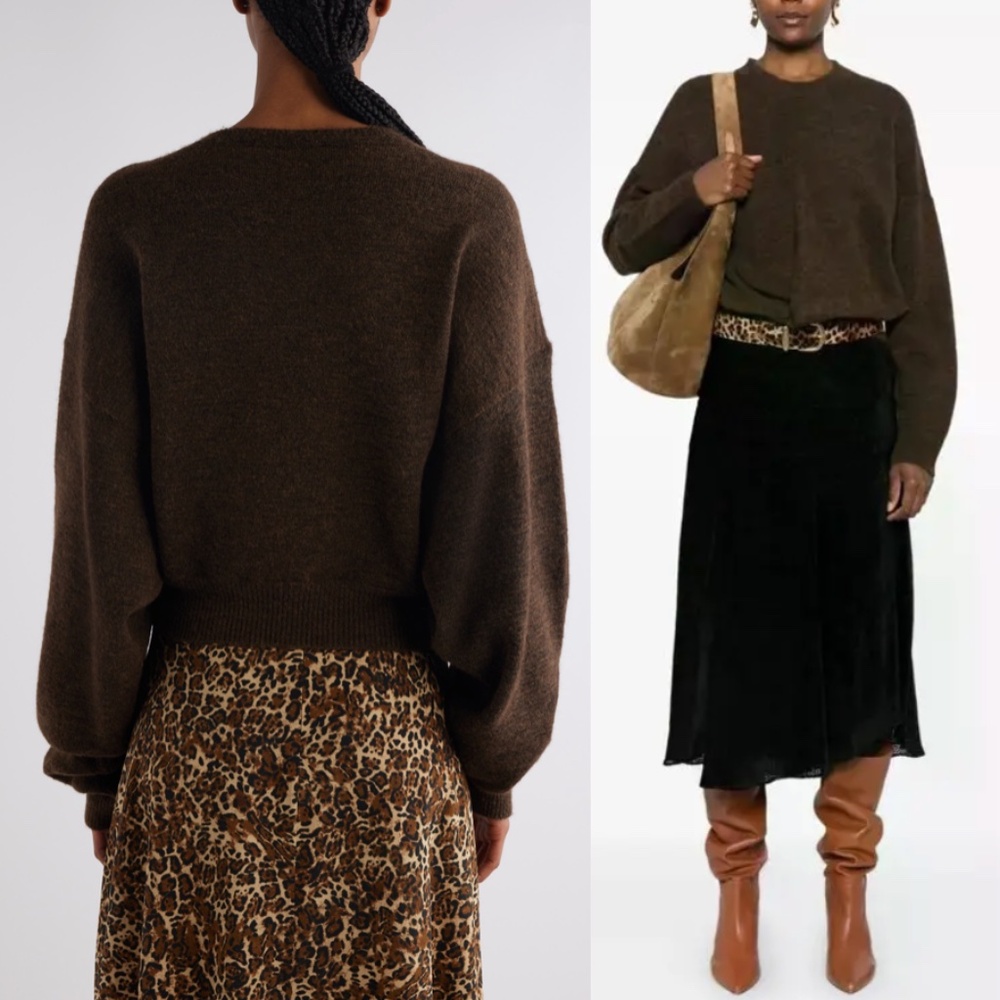 Isabel Marant Brown Crew Neck Sweater - Picture 2 of 12